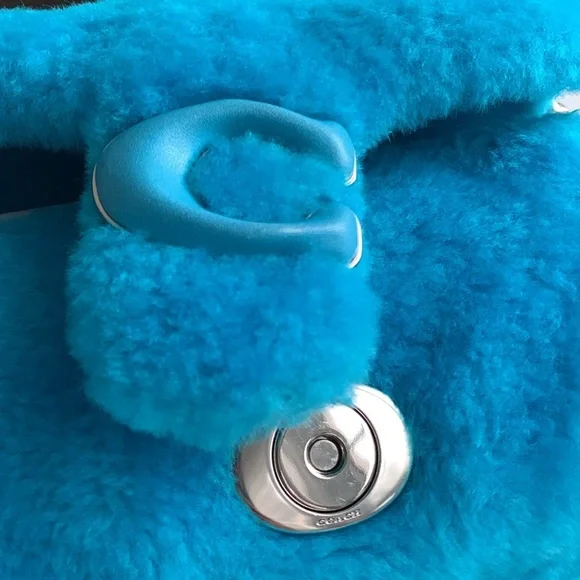 πππ COACH THE LIL NAS X DROP TABBY 18 SHEARLING/LEATHER SHOULDER BAG - Picture 15 of 15